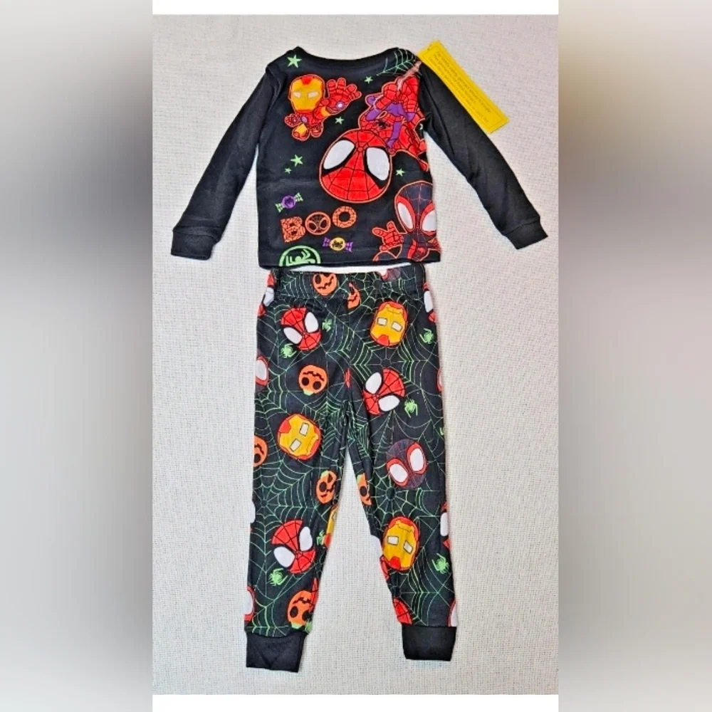 Spiderman Black 2 Piece Halloween Pajamas Boys 2T By Marvel